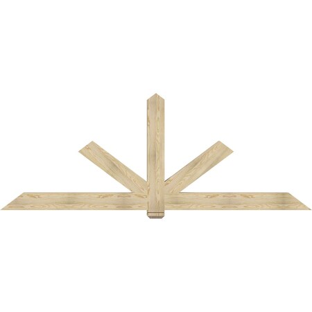 Ekena Millwork Kennewick Rough Sawn Timber Gable Bracket, Douglas Fir, 108"W x 40"H x 4"D x 6"F, 9/12 Pitch GBW108X40X0406KEN00RDF